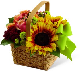 The FTD Bright Day Basket from Gilmore's Flower Shop in East Providence, RI